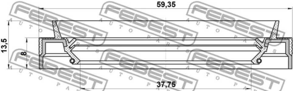 SIMER. WAŁU NISSAN QASHQAI 2,0DCI 07- 39X59X8X13,5