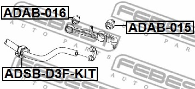 ZESTAW GUM STAB. AUDI P. A8 03- QUATTRO 2 SZT!
