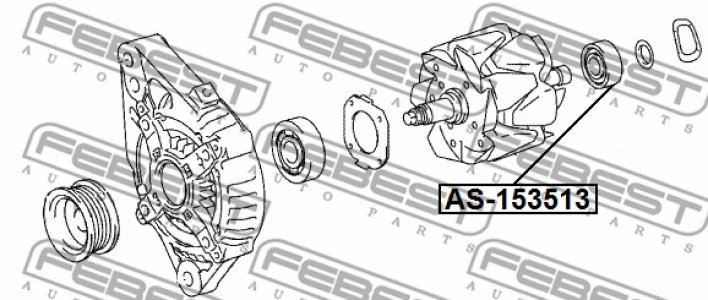 ŁOŻYSKO ALTERNATORA 15X35X13 TOYOTA/HONDA