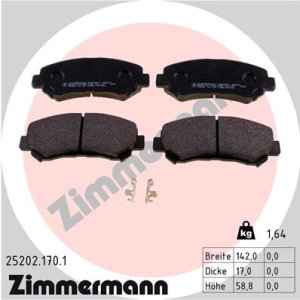 Klocki hamulcowe ZIMMERMANN 25202 170 1 5581057L50 SUZUKI KIZASHI 10- PRZÓD
