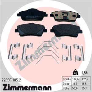 Klocki hamulcowe ZIMMERMANN 22997 185 2 31471410 VOLVO XC40 17- PRZÓD