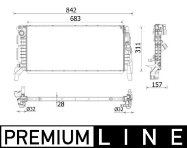 CHŁODNICA SILNIKA MAHLE CR 2201 000P 8645799 BMW