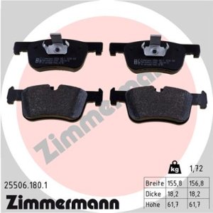 Klocki hamulcowe ZIMMERMANN 25506 180 1 34116850568 BMW 1 F20,F21 10- PRZÓD