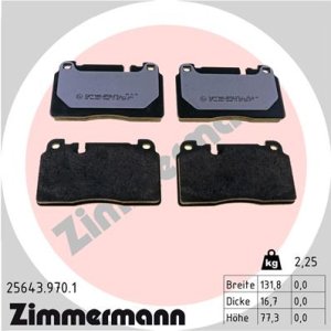 Klocki hamulcowe ZIMMERMANN 25643 970 1 8R0698151C AUDI Q5 12- PRZÓD