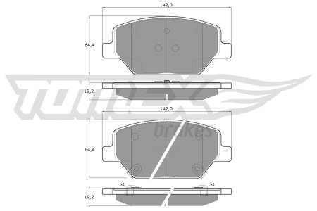 KLOCKI HAMULCOWE TOMEX brakes 1910 84120877 OPEL INSIGNIA B 17- PRZÓD