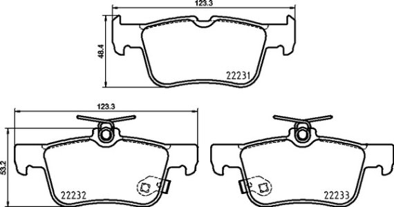 KLOCKI HAMULCOWE BREMBO P24217 2247444 FORD FOCUS IV 18- TYŁ