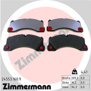 Klocki hamulcowe ZIMMERMANN 24553 160 9 95535193961 PORSCHE PANAMERA 09- PRZÓD