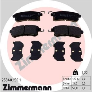 Klocki hamulcowe ZIMMERMANN 25340 150 1 D40601LB8E NISSAN PATROL VI 10- TYŁ