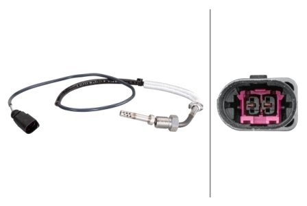 CZUJNIK TEMPERATURY SPALIN HELLA 6PT 010 376 231 045906088J SEAT SKODA VW