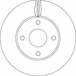 TARCZA HAMULCOWA TRW DF6593 2095058 FORD FIESTA VII 17- PRZÓD