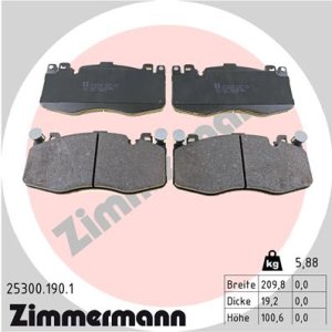 Klocki hamulcowe ZIMMERMANN 25300 190 1 34117852969 BMW X5 M F15,F85 14-18 PRZÓD