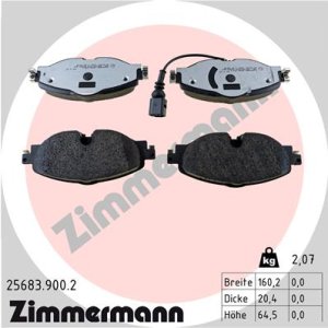 Klocki hamulcowe ZIMMERMANN 25683 900 2 8V0698151 VW GOLF VII 12