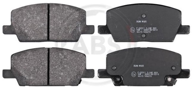 KLOCKI HAMULCOWE A.B.S. 35288 42566753 OPEL MOKKA 18- PRZÓD