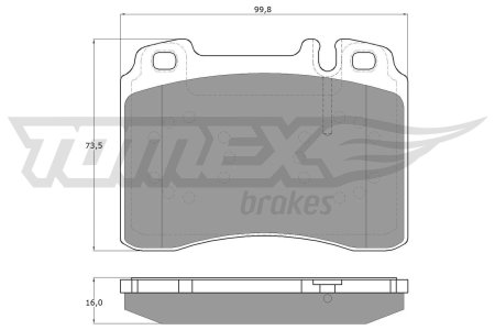 KLOCKI HAMULCOWE TOMEX brakes 12711 0024203720 MERCEDES W124 E-KLASA  93-96 3,2