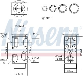 ZAWÓR ROZPRĘŻNY NISSENS 999224 64116981454 BMW