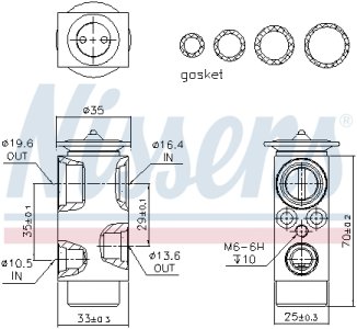ZAWÓR ROZPRĘŻNY NISSENS 999352 13175539 OPEL