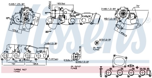 TURBOSPRĘŻARKA NISSENS 93433 06H145702L AUDI SEAT
