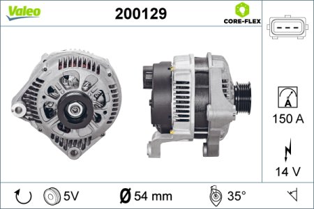 ALTERNATOR VALEO 200129 12317792093 BMW