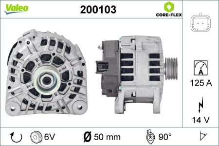 ALTERNATOR VALEO 200103 8200206251 NISSAN OPEL