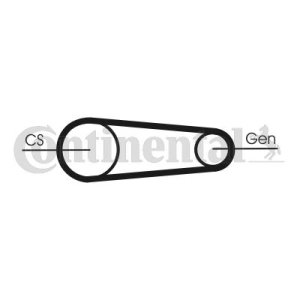 PASEK KLINOWY + EL. MONTAŻOWY CONTINENTAL CTAM 6PK842 ELAST T1 03L998037