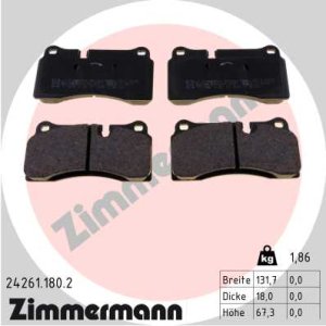 Klocki hamulcowe ZIMMERMANN 24261 180 2 420698451B AUDI R8 07- TYŁ