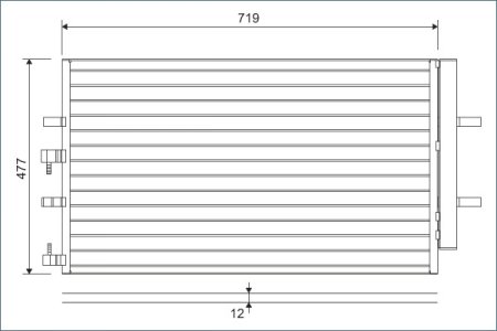 CHŁODNICA KLIMATYZACJI VALEO 822590 BK2119710AB FORD
