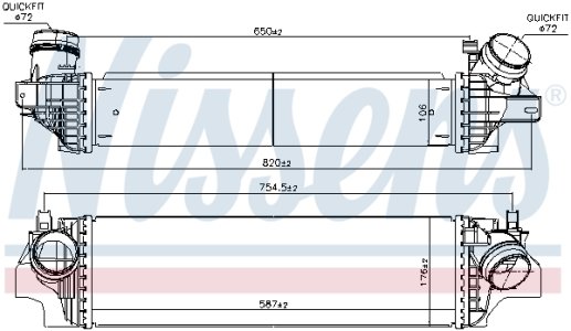Intercooler NISSENS 96103 17517617600 BMW