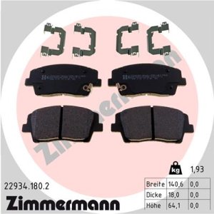 Klocki hamulcowe ZIMMERMANN 22934.180.2 58101J5A25 KIA STINGER 17- przód