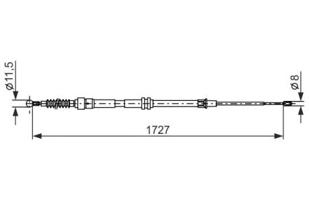 Linka hamulca ręcznego BOSCH 1987482872 2K0609721N VW CADDY 10- tył