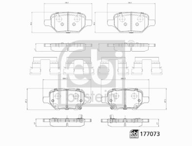 Klocki hamulcowe FEBI BILSTEIN 177073 42539412 OPEL MOKKA 18- tył