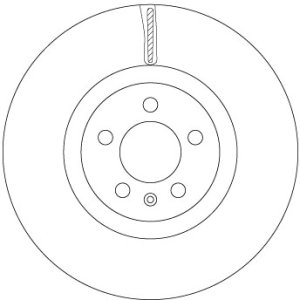 Tarcza hamulcowa TRW DF6983S 2Q0615301N VW POLO 17- przód