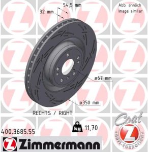 Tarcza hamulcowa ZIMMERMANN 400.3685.55 1664211012 MERCEDES W166 M-KLASA 11-18 PP