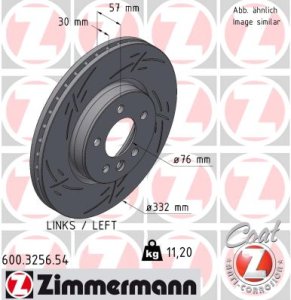 Tarcza hamulcowa ZIMMERMANN 600.3256.54 2H6615301 VW AMAROK 16- LP