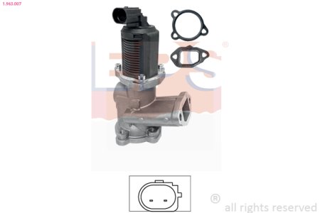 Zawór recyrkulacji spalin EPS 1.963.007 55192348 ALFA ROM FIAT OPEL
