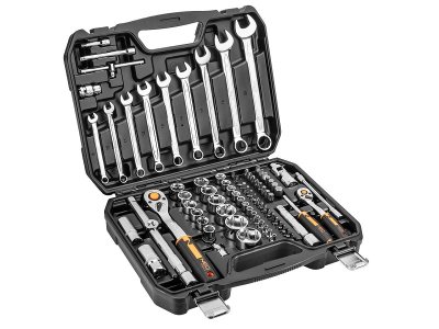 Klucze nasadowe 1/2, 1/4, NEO Tools 10-058 zestaw 82 szt. ECO WALIZKAZESTAW