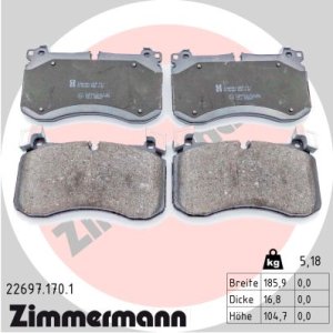 Klocki hamulcowe ZIMMERMANN 22697.170.1 0004205002 MERCEDES V167 GLE 18- przód