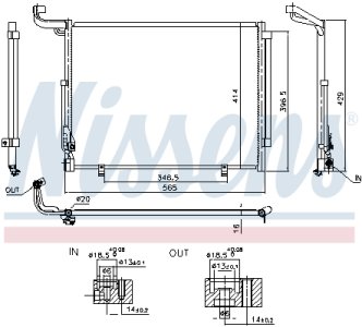 CHŁODNICA KLIMATYZACJI NISSENS 941092 2067885 FORD