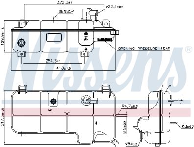 ZBIORNICZEK WYRÓWNAWCZY NISSENS 996072 504136607 IVECO