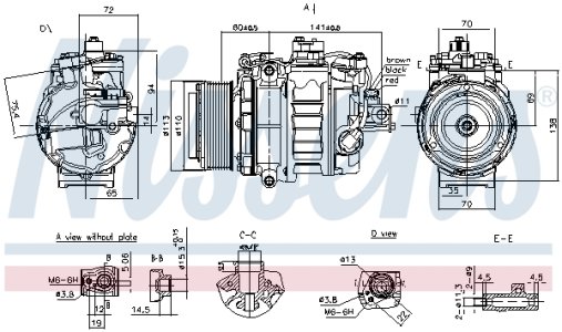 KOMPRESOR KLIMATYZACJI NISSENS 890060 64529217868 BMW