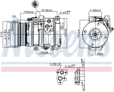 KOMPRESOR KLIMATYZACJI NISSENS 890871 883200C120 TOYOTA