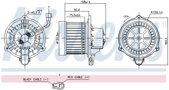 DMUCHAWA NISSENS 87820 971132L000 HYUNDAI