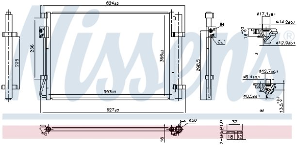 CHŁODNICA KLIMATYZACJI NISSENS 941161 97606H8000 KIA