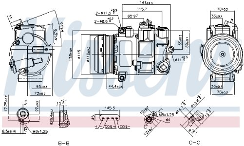 KOMPRESOR KLIMATYZACJI NISSENS 890696 A0032308711 MERCEDES