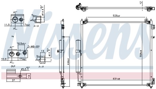 CHŁODNICA KLIMATYZACJI NISSENS 941164 LR062424 LAND ROVER