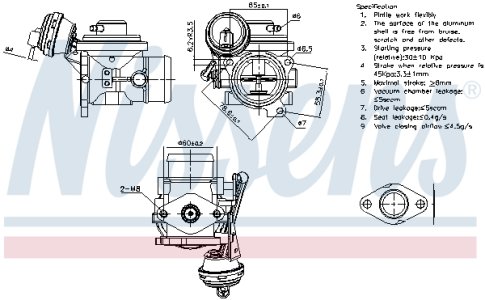 ZAWÓR RECYRKULACJI SPALIN NISSENS 98302 045131501 AUDI SEAT VW