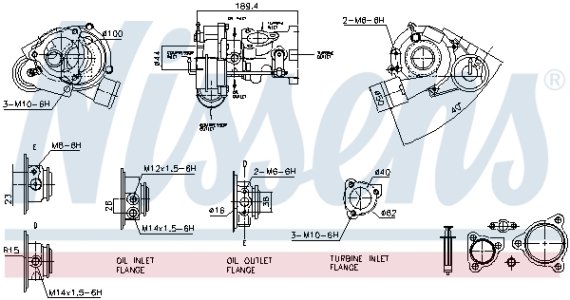 Turbosprężarka NISSENS 93184 06B145703B AUDI