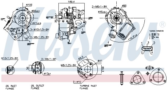 Turbosprężarka NISSENS 93412 BK3Q6K682PC FORD