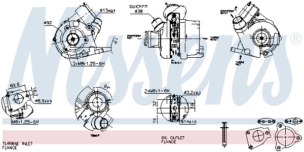 Turbosprężarka NISSENS 93427 8200347344 RENAULT
