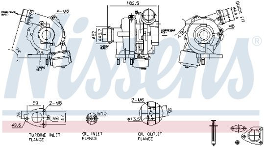 Turbosprężarka NISSENS 93450 1441100Q1H DACIA MERCEDES RENAULT
