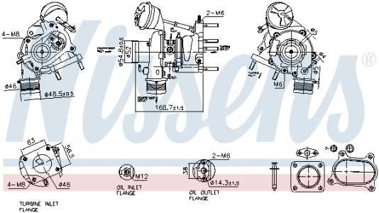 Turbosprężarka NISSENS 93537 55212916 ABARTH ALFA ROMEO FIAT LANCIA